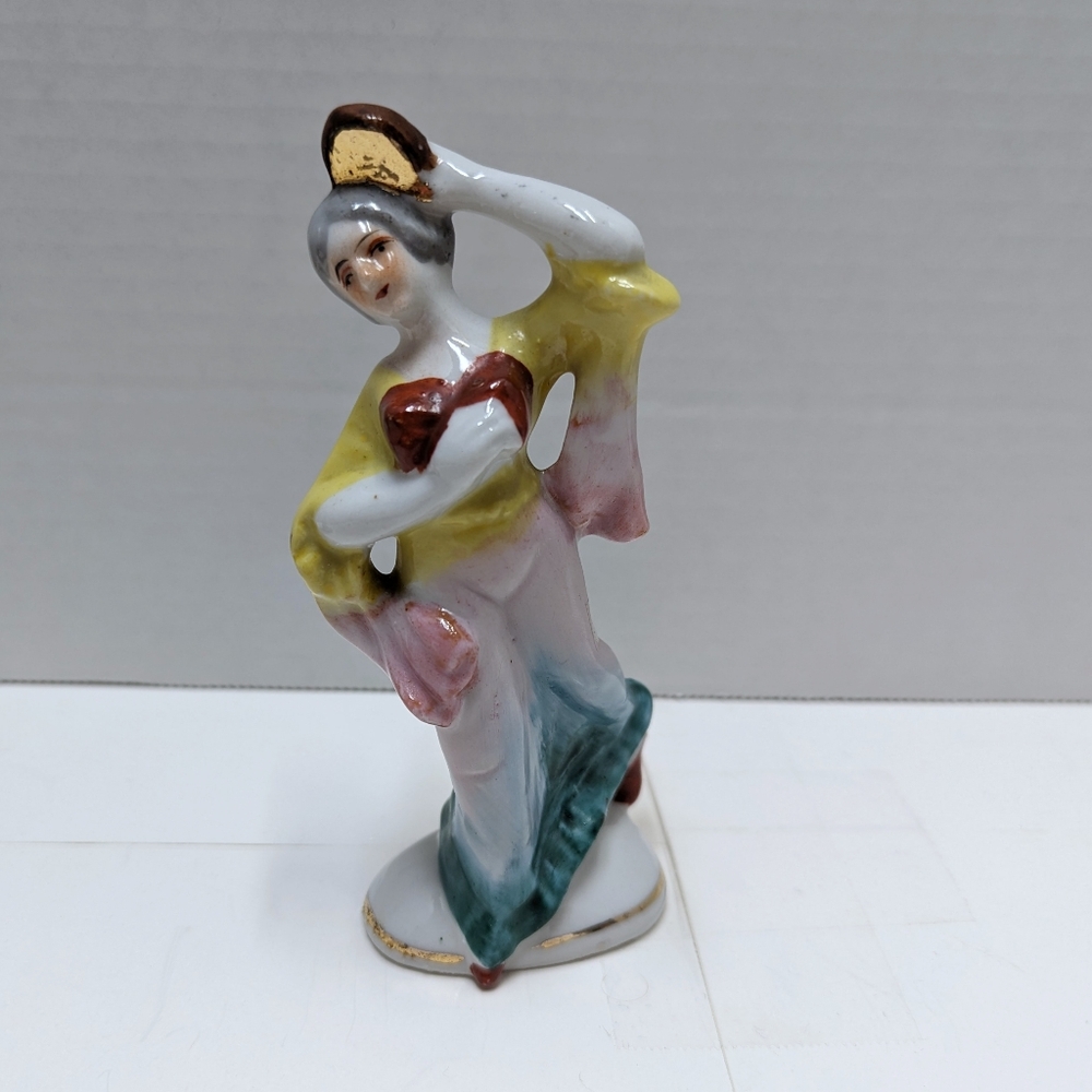 6 Vintage Japanese European Style Ceramic Figurines